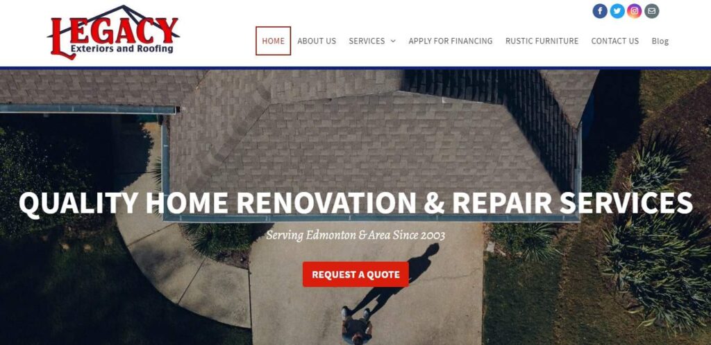 Legacy Exteriors and Roofing's Homepage