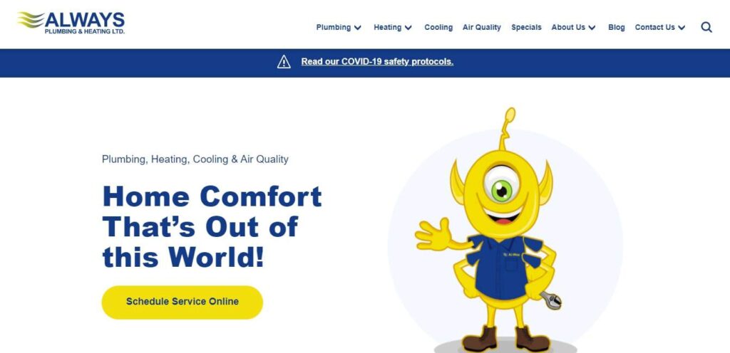 Always Plumbing & Heating's Homepage