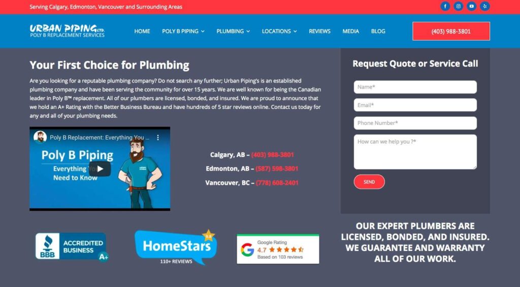 Urban Piping Ltd.'s Homepage