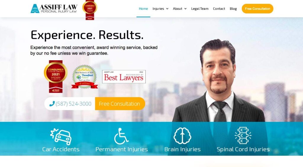 Assiff Law Firm's Homepage
