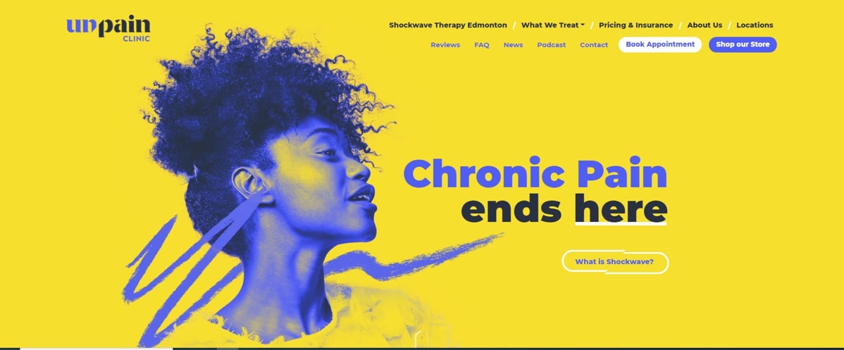 Unpain Clinic's Homepage