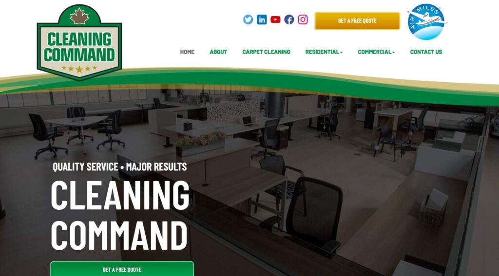 Cleaning Command's Homepage