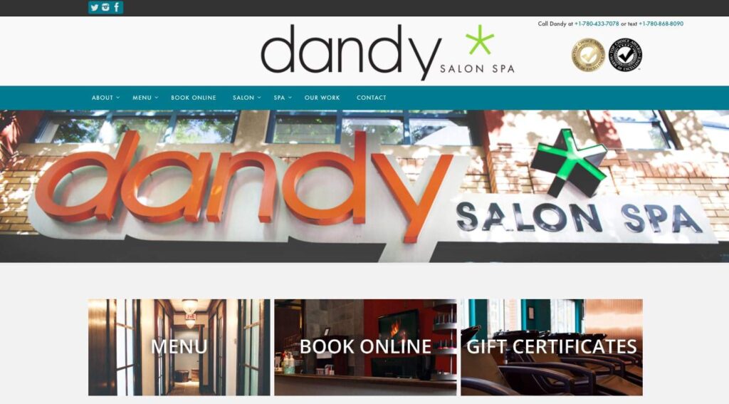 Dandy Salon Spa's Homepage