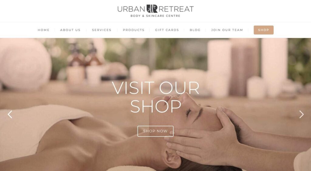 My Urban Retreat Day Spa's Homepage