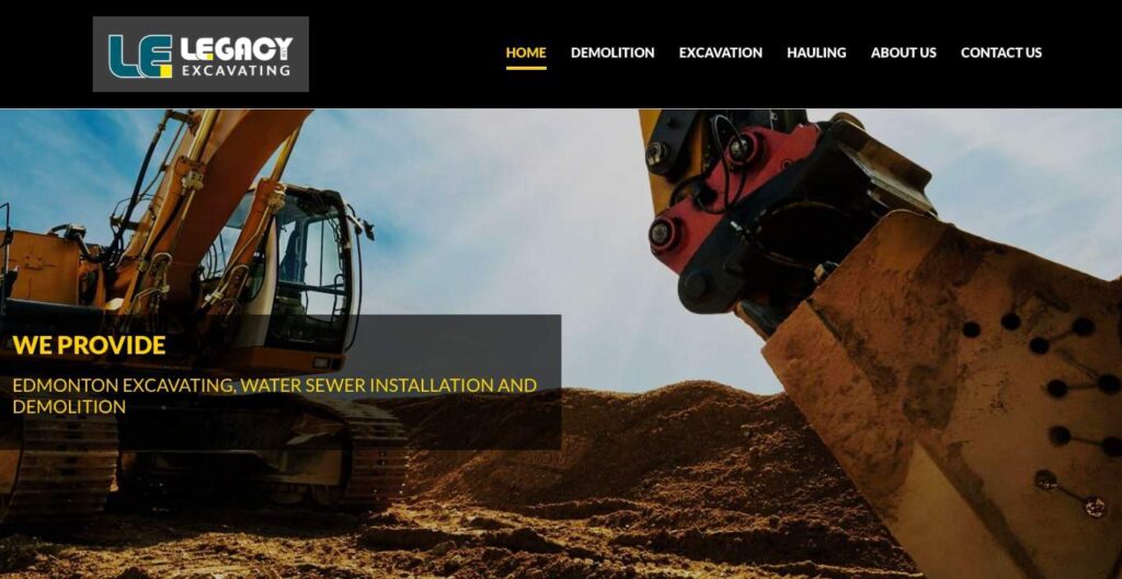 Legacy Excavating's Homepage