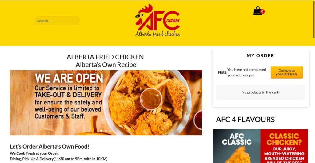 Alberta Fried Chicken's Homepage
