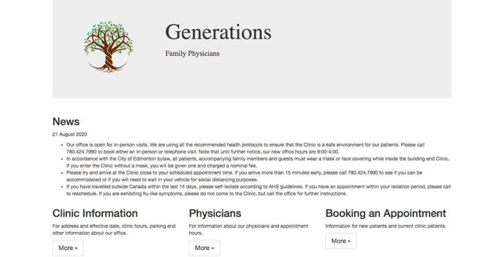 Generations Family Physicians' Homepage