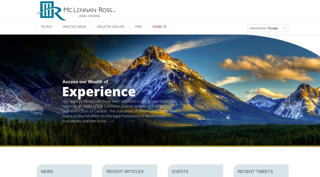 David J. Ross, Q.C. (McLennan Ross LLP)'s Homepage