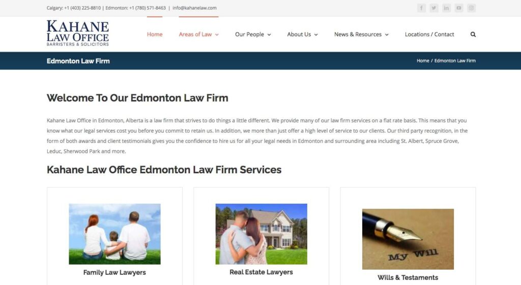 Kahane Law Office's Homepage