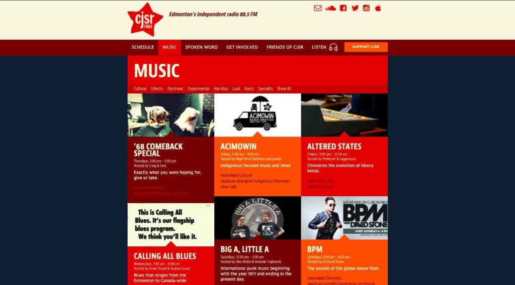 CJSR 88.3's Homepage