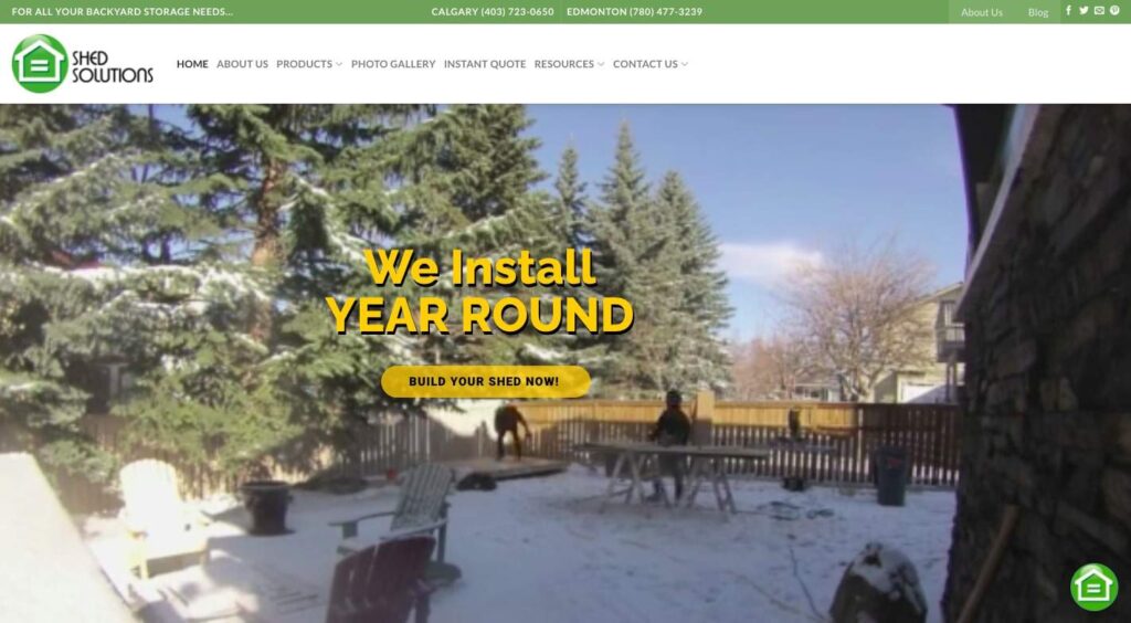 Shed Solutions' Homepage