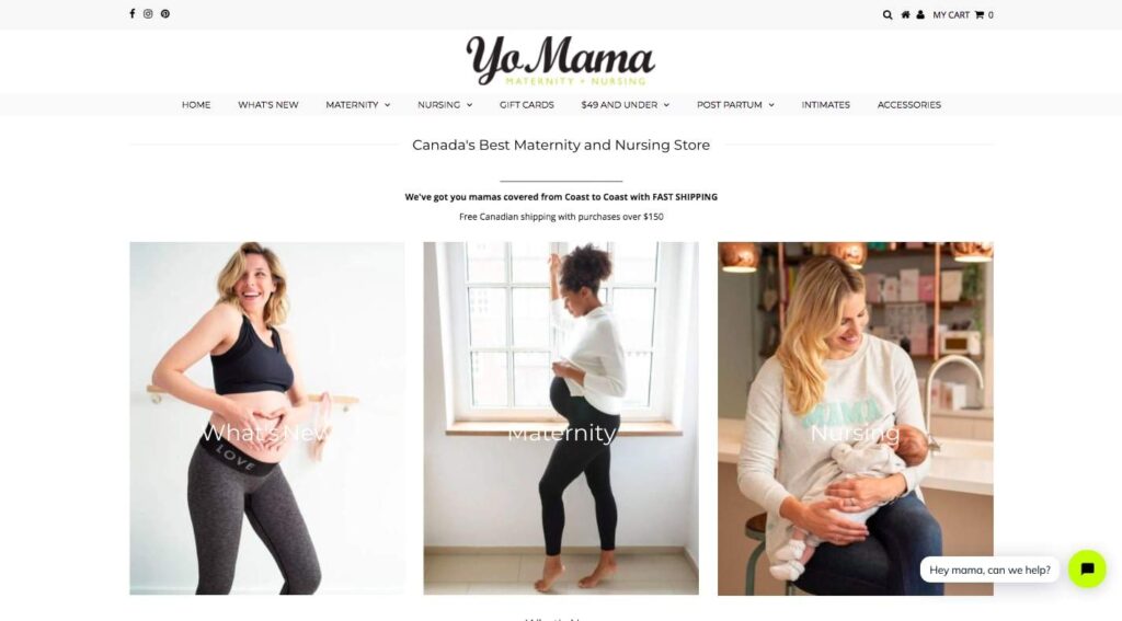 Yo Mama Maternity + Nursing's Homepage