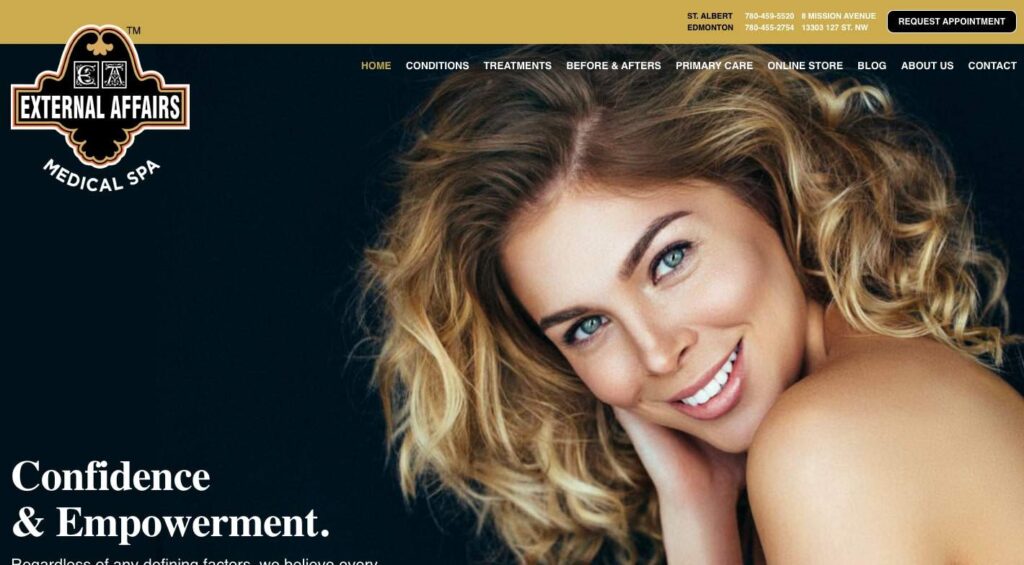 External Affairs Medical Spa's Homepage