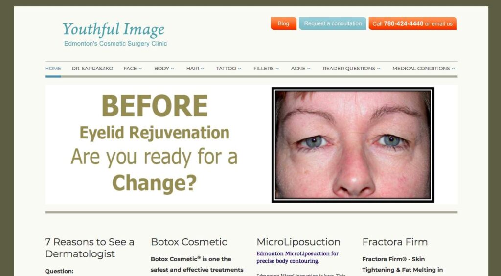Youthful Image Clinic's Homepage