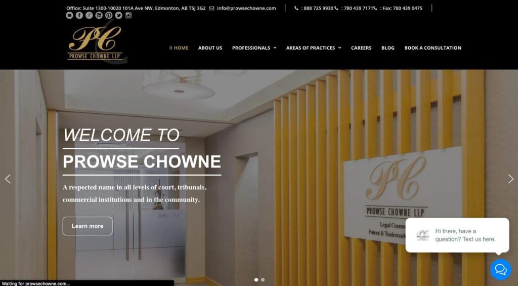 Prowse Chowne LLP's Homepage