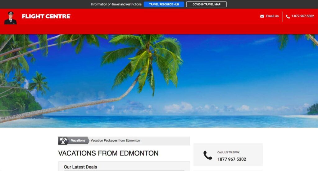 Flight Centre's Homepage