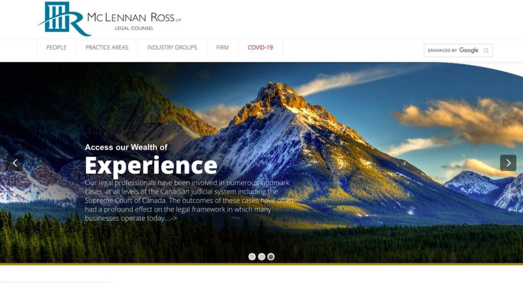 Doug Boyer of McLennan Ross LLP's Homepage