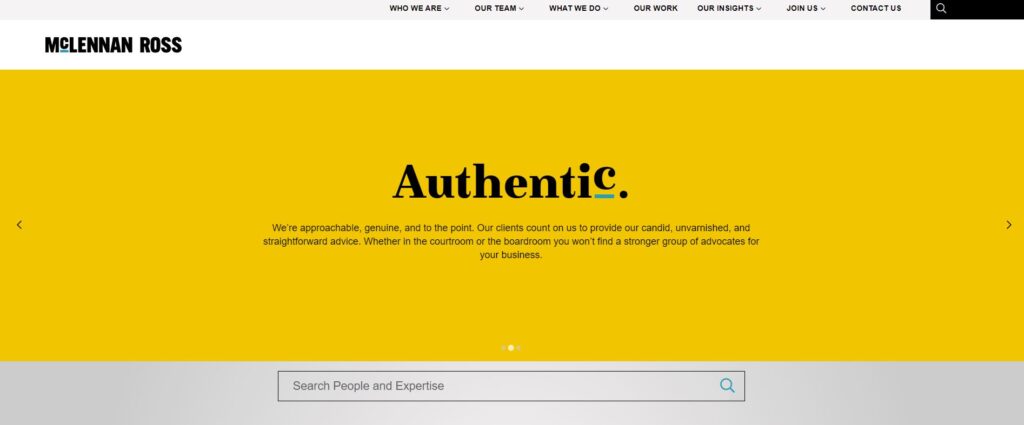 McLennan Ross' Homepage