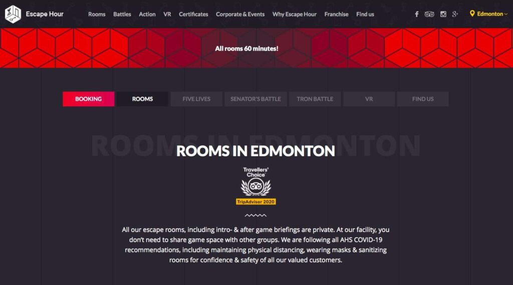 Escape Hour's Homepage