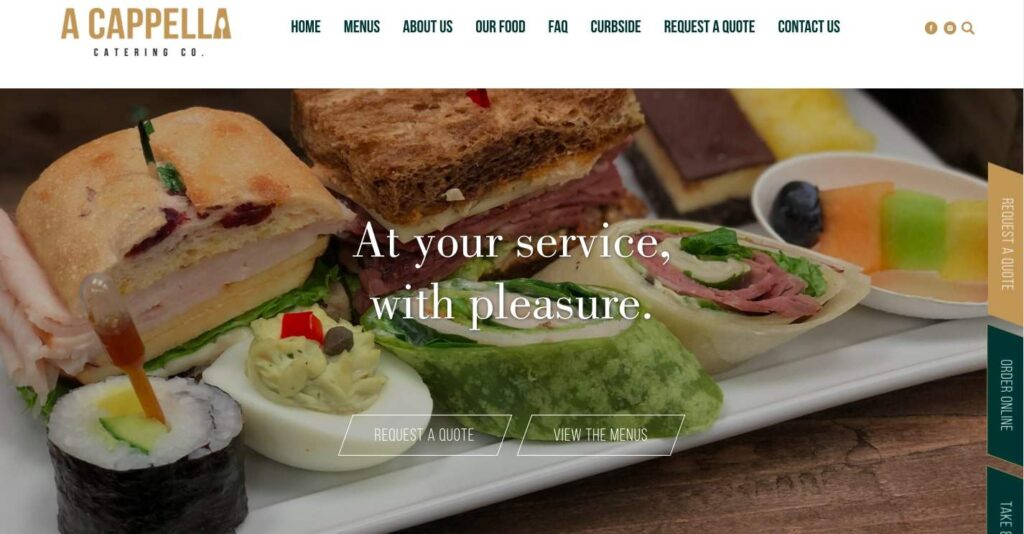 A Capella Catering Co.'s Homepage