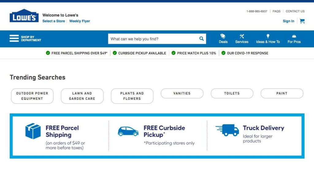 Lowe’s Homepage