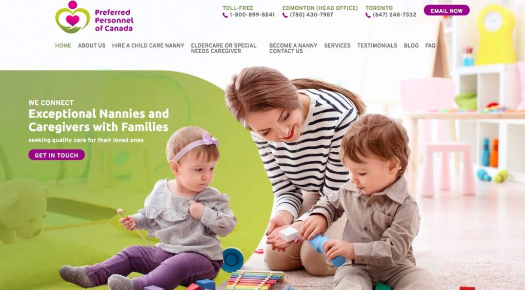 Preferred Nannies' Homepage