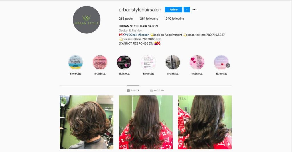 Urban Style Hair Salon's Homepage