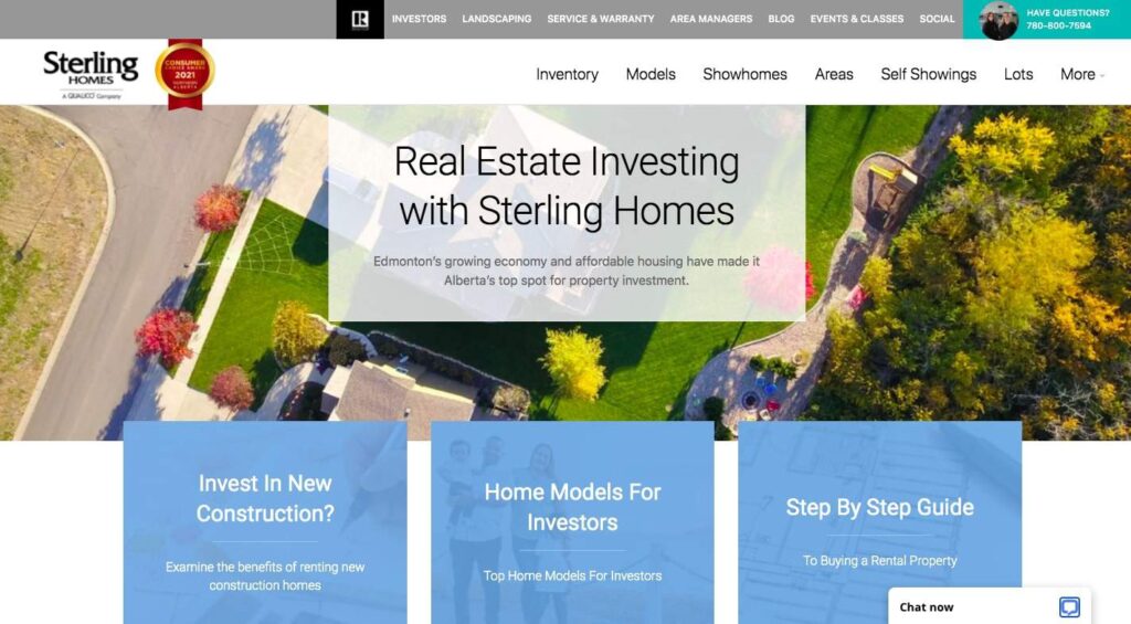 Sterling Homes' Homepage