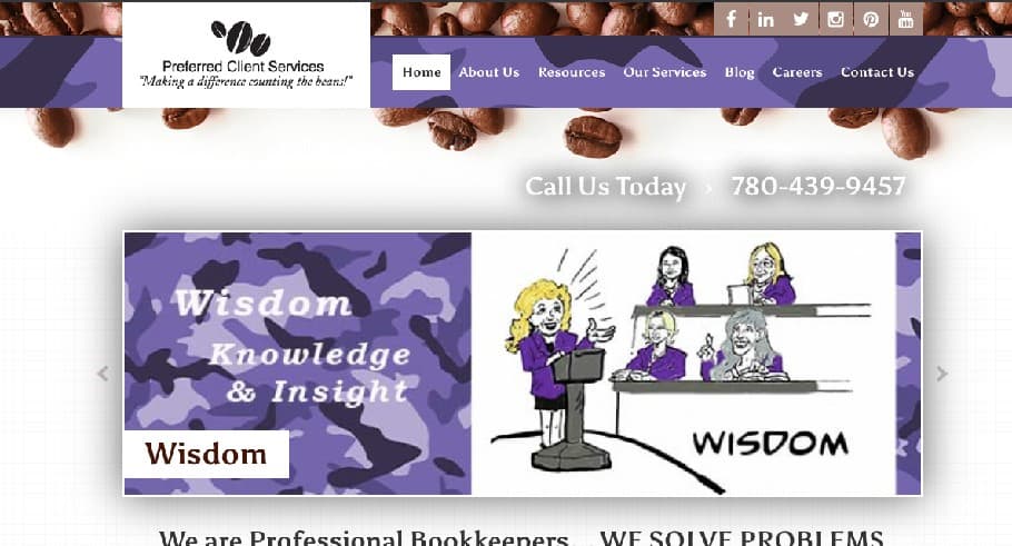 Preferred Client Services' Homepage