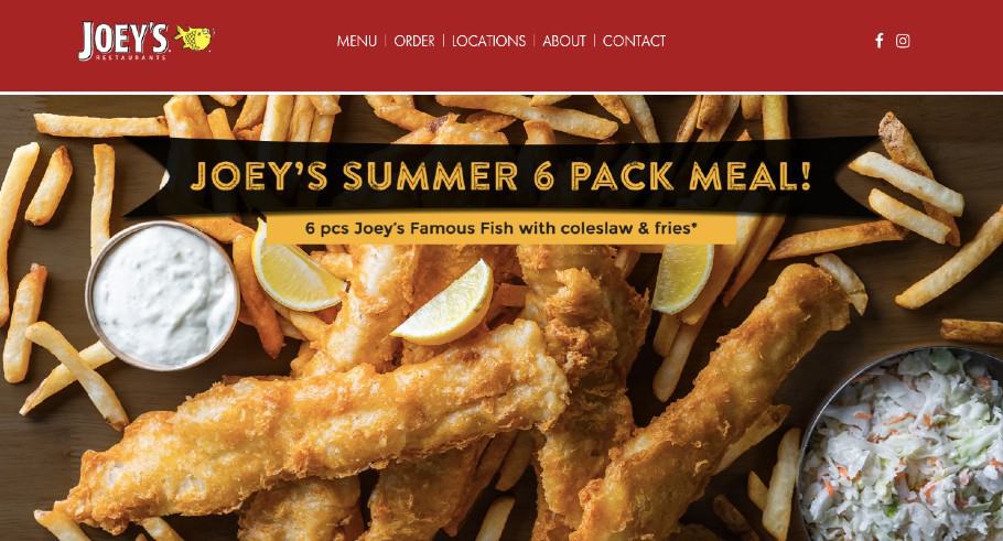 Joey's Restaurants' Homepage