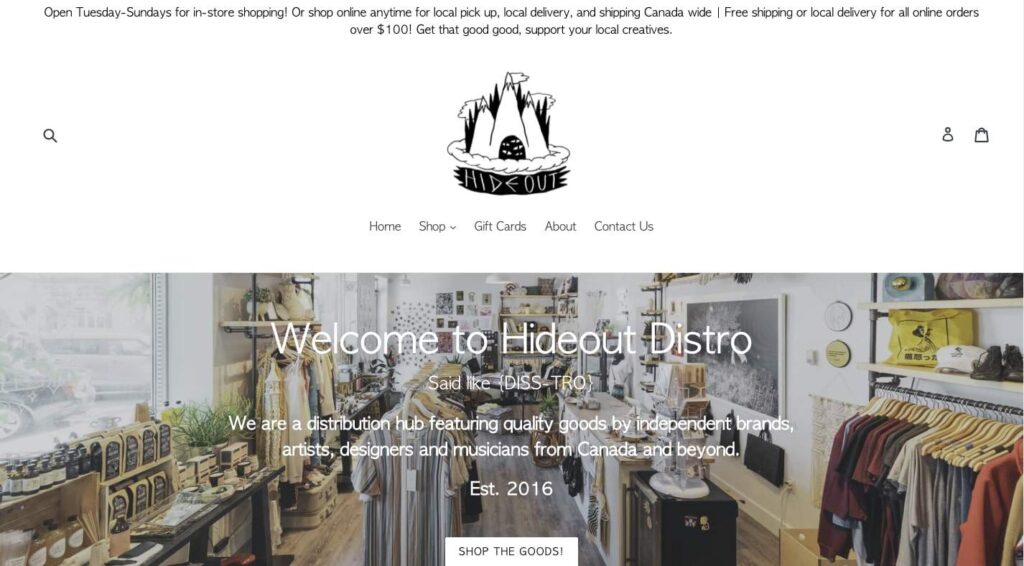 Hideout Distro's Homepage