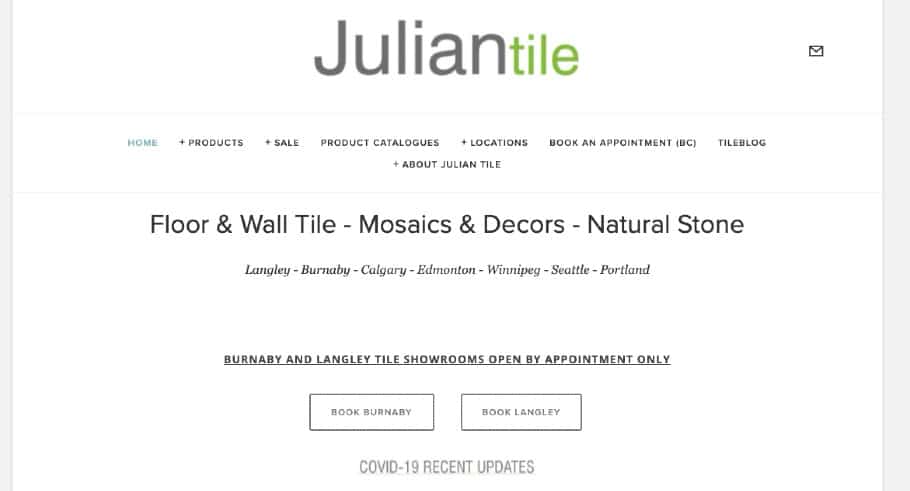 Julian Ceramic Tile Inc.'s Homepage