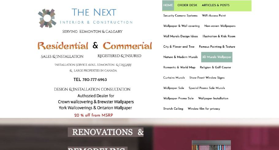 The Next Interior & Construction's Homepage