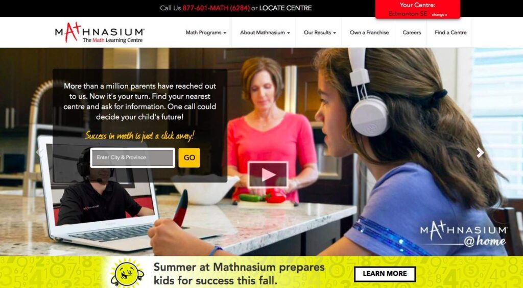 Mathnasium's Homepage