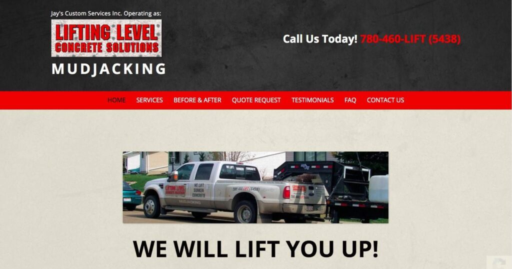 Lifting Level Concrete Solutions' Homepage