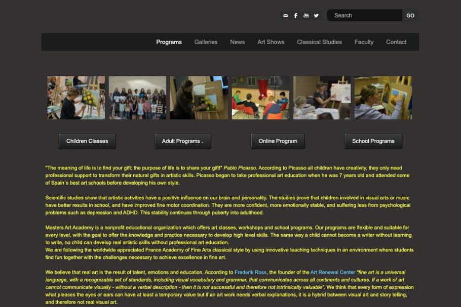 Masters Art Academy's Homepage