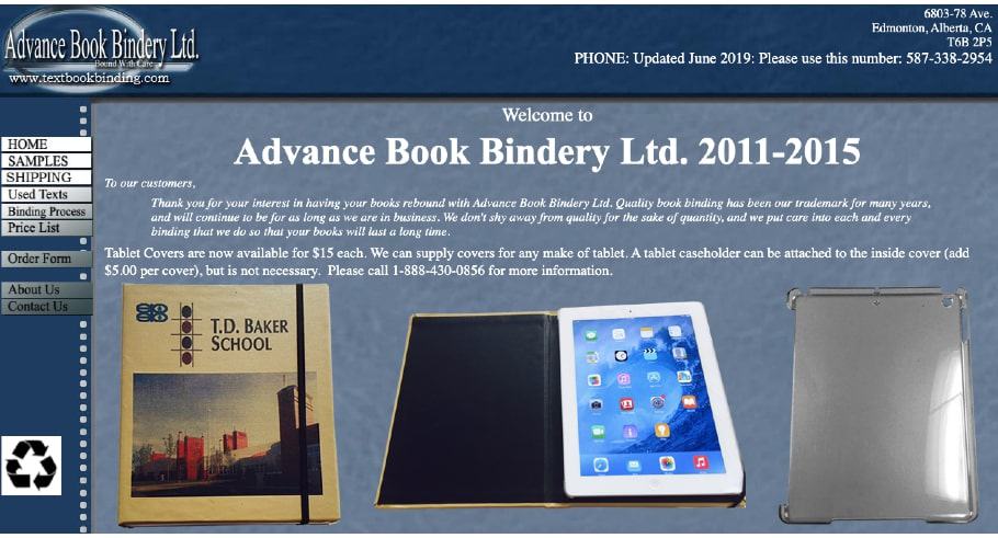 Advance Book Bindery LTD.'s Homepage