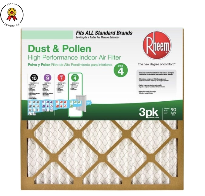 Rheem MERV 8 FPR4 Indoor Air Filters
