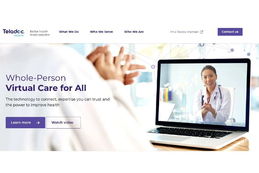 Teladoc Health's Homepage