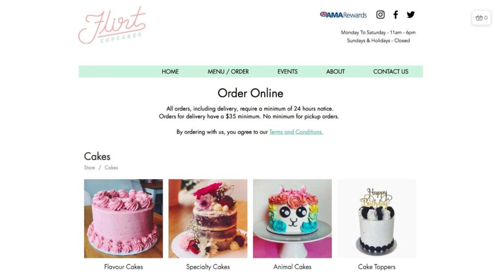 Flirt Cupcakes' Homepage