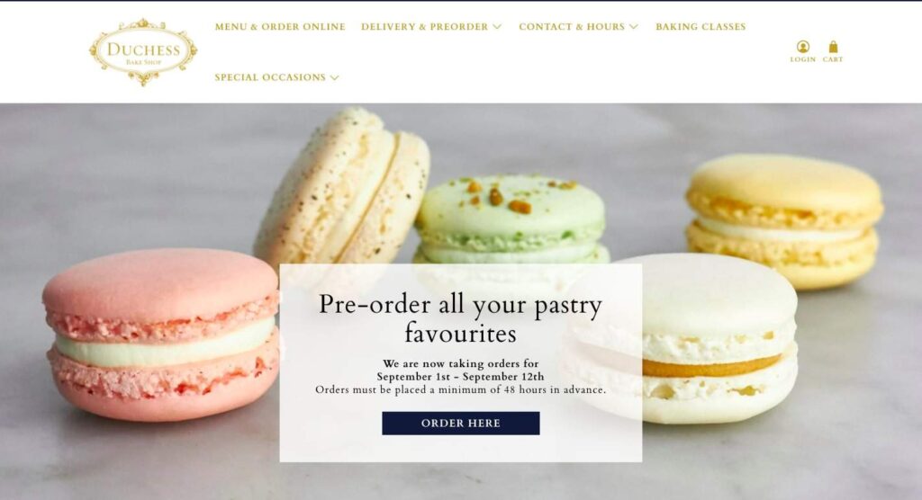Duchess Bakeshop's Homepage