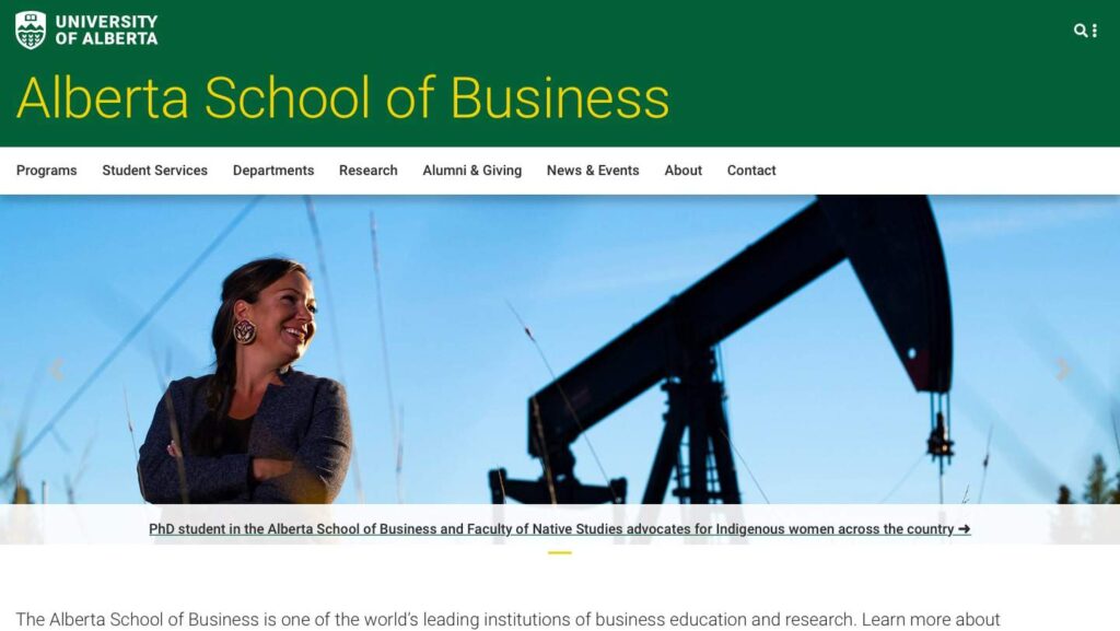 Alberta School of Business (University of Alberta)'s Homepage