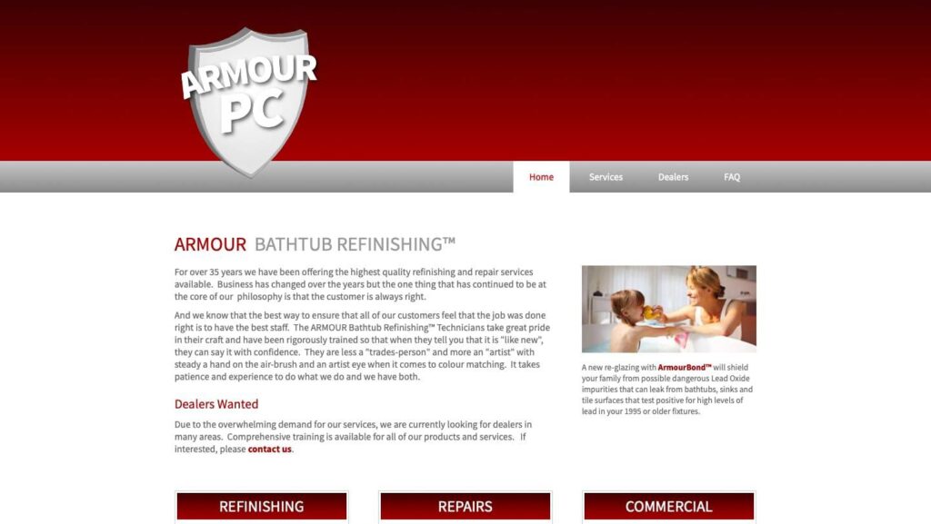 Armour Bathtub Refinishing's Homepage
