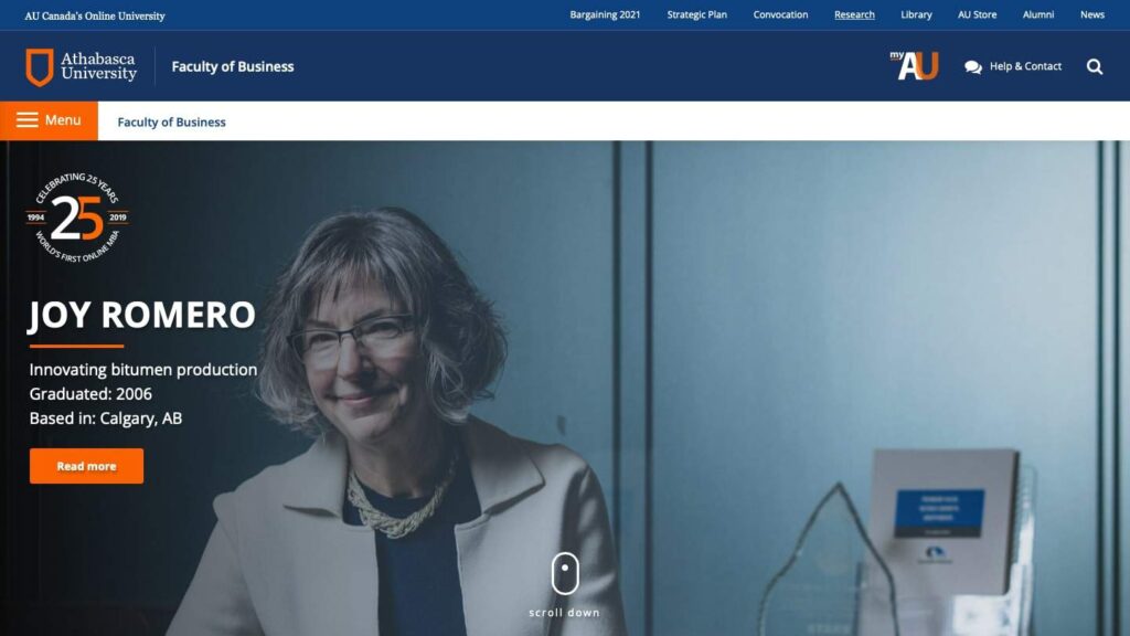 Athabasca University Faculty of Business' Homepage