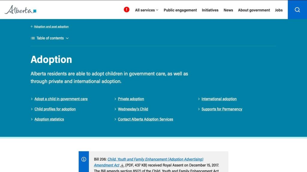 Alberta Adoption Service's Homepage