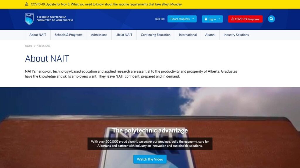 National Alberta Institute of Technology (Cape Breton University)'s Homepage