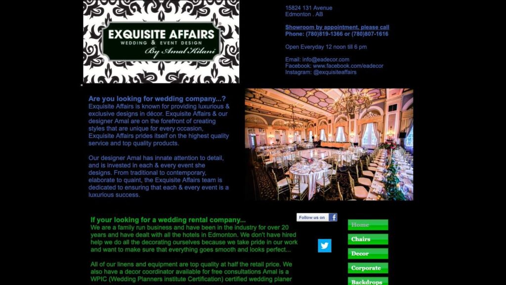 Exquisite Affairs Wedding & Event Design's Homepage