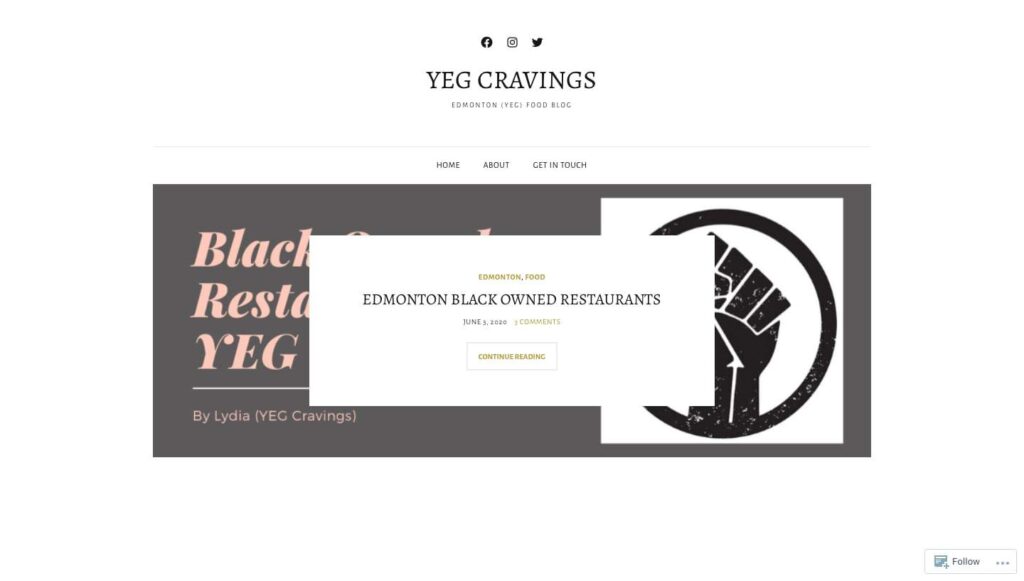 YEG Cravings' Homepage