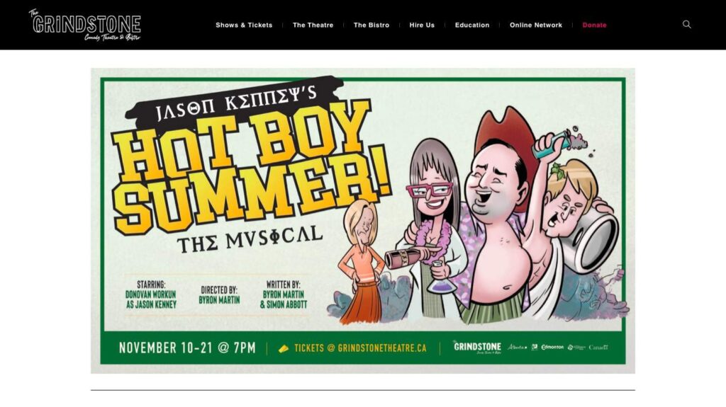 The Grindstone Comedy Theater & Bistro's Homepage