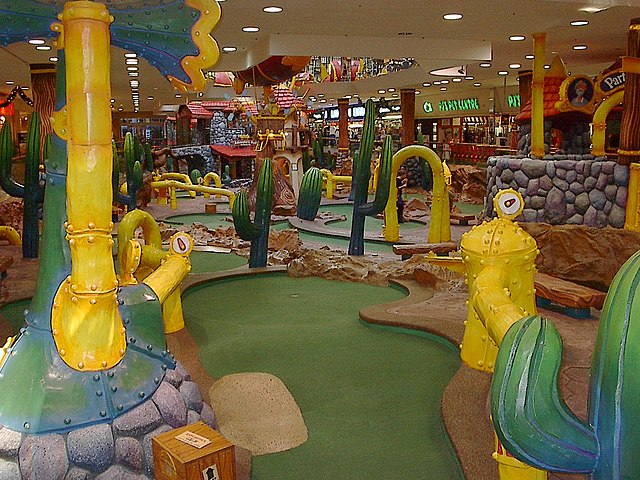 Get a hole-in-one at Adventure Golf